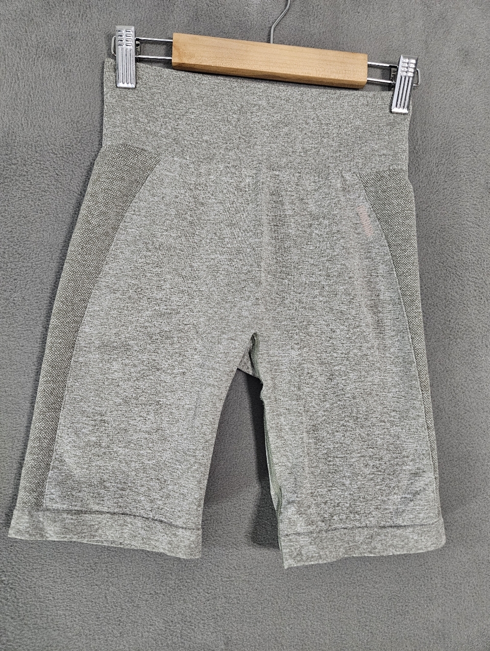 Gymshark Womens Small Biker Shorts Sport Tan Gray